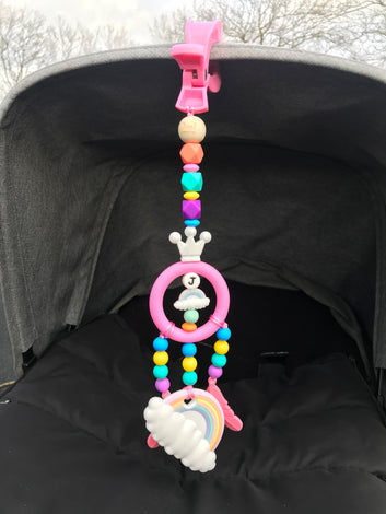 Clip on teether toy