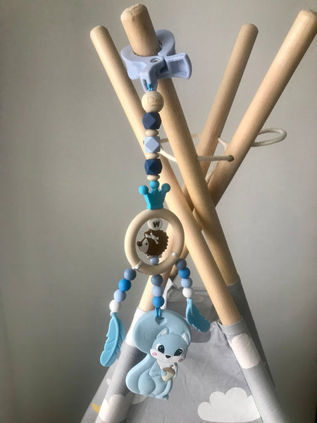 Blue Stroller Mobile Toy