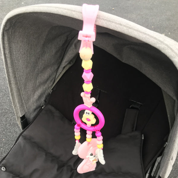 Pink Stroller Mobile Toy
