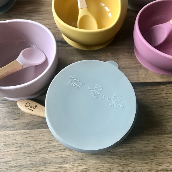 Silicone suction  baby bowl with spoon