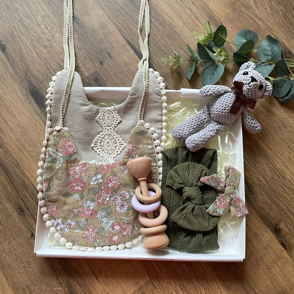 Baby Girl Medium Gift Box with Rattle