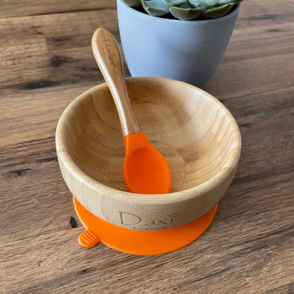 Bamboo Baby suction bowl with spoon