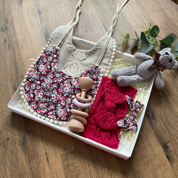Baby Girl Medium Gift Box with Rattle